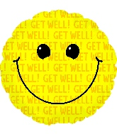 17" Smiley Get Well Balloon