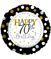 18" Happy 70th Birthday Foil Balloon