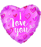 9" Airfill Only I Love You Chalk Hearts Balloon