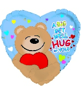 9" Airfill Only Get Well Hug for you Balloon