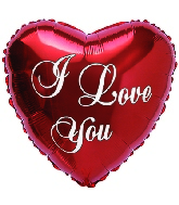 9" Airfill Only I Love You Script Balloon