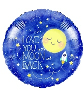 18" I Love You to The Moon and Back Balloon