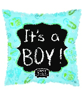 18" Baby Blue Chalkboard Foil Balloon