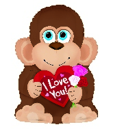 12" Airfill Only Mr Loveable Monkey Shape Foil Balloon