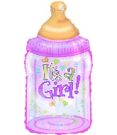 33" It's a Girl Bottle Foil Balloon