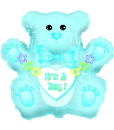 32" Jumbo It's a Boy Bear Foil Balloon
