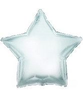 18" CTI Brand Platinum Silver Star Foil Balloon