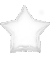 4.5" Airfill Only CTI White Star Balloon