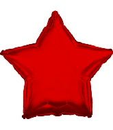 4.5" Airfill Only CTI Red Star Balloon