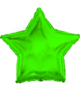 4.5" Airfill Only Green Star Balloon