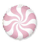 18" Round Candy Peppermint Swirl Pastel Pink