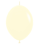 12" Link-O-Loon Latex Balloons Pastel Matte Yellow