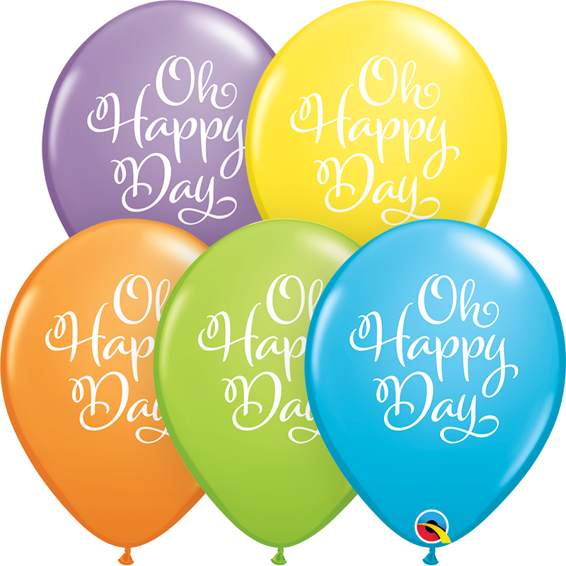 11" Simply Oh Happy Day Bright Pastel Latex Balloons