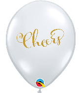 11" Simply Cheers Diamond Clear Latex Balloons