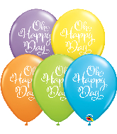11" Simply Oh Happy Day Bright Pastel Latex Balloons