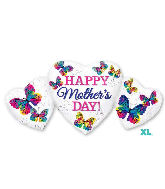 34" SuperShape Happy Mother's Day Heart Trio Balloon