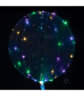 18" Crystal Clearz Multi Colored Lights Balloon