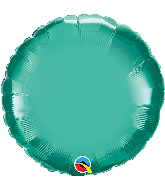 18" Round Qualatex Chrome Green Foil Balloon