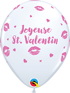 11" Latex Balloons White (50 Per Bag) St. Valentin Bisous
