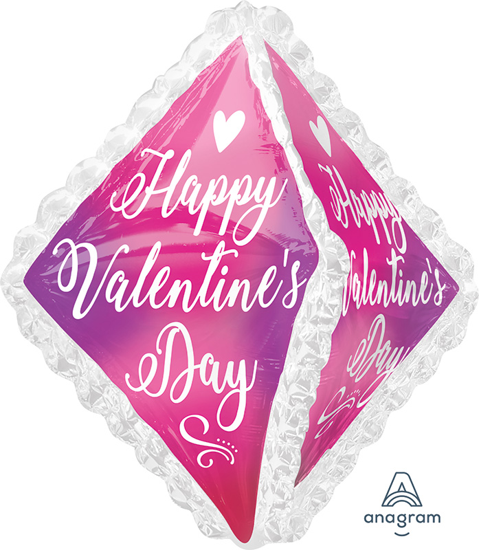 27" UltraShape Happy Valentine's Day Ruffle Foil Balloon