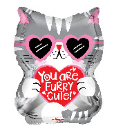 18" You Are Furry Cute Cat Foil Balloon
