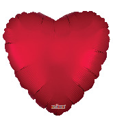 9" Solid Color Matte Red Foil Balloon