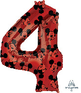 36" Mickey Mouse Forever Number 4 SuperShape Foil Balloon