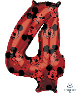 26" Mickey Mouse Forever Number 4 Mid-Size Foil Balloon