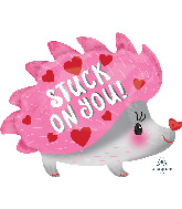 26" Stuck on You Hedgehog Foil Balloon