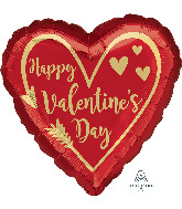 28" Jumbo Valentine's Day Arrow Heart Foil Balloon