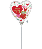 4" Airfill Only Valentine Wishes Foil Balloon
