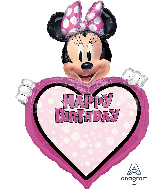 34" Minnie Mouse Forever Personalized Foil Balloon