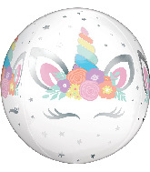 16" Unicorn Party Orbz Foil Balloon