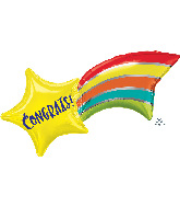 27" Congrats Shooting Star SuperShape Foil Balloon
