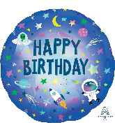Happy Birthday Sun & Moon CELESTIAL Outer Space Stars 17" Mylar Party Balloon 