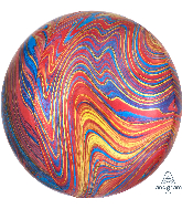16" Jumbo Colorful Rainbow Marblez Orbz Foil Balloon