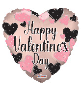 9" Airfill Only Valentine's Hearts Matte Foil Balloon