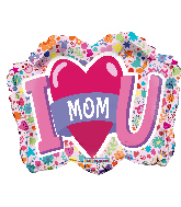 18" I Love You Mom Shape Foil Balloon