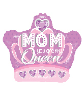 18" Mom Queen Foil Balloon