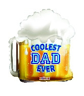 18" Coolest Dad Beer Foil Balloon