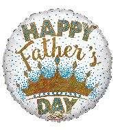 18" Happy Father's Day King Holographic Foil Balloon