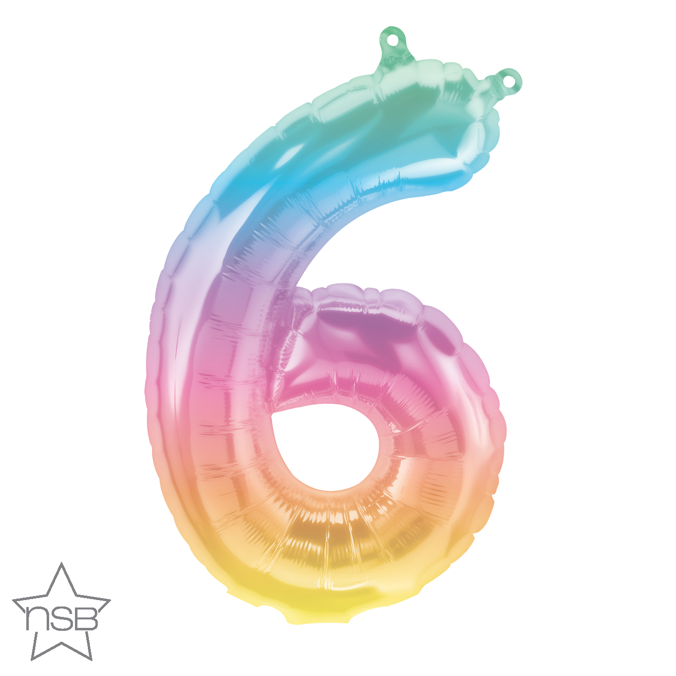 Number 3 Jelli Ombré 16” Balloon Birthday Party Decorations Rainbow