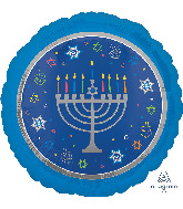 18" Eight Happy Nights Hanukkah Foil Balloon