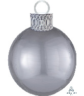 20" Silver Orbz Ornament Kit Foil Balloon