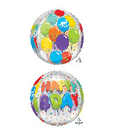 16" Orbz Clear Birthday Celebration Foil Balloon