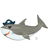 41" Ahoy Pirate Shark Balloon Foil Balloons