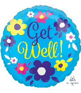 21" ColorBlast Get Well Flowery Fun Foil Balloon