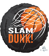18" Nothin' but Net Slam Dunk Basketball Foil Balloon