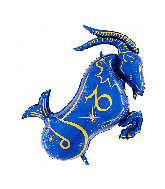 40" Zodiac Sign Capricorn Blue Foil Balloon