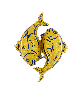 40" Zodiac Sign Pisces Gold Foil Balloon